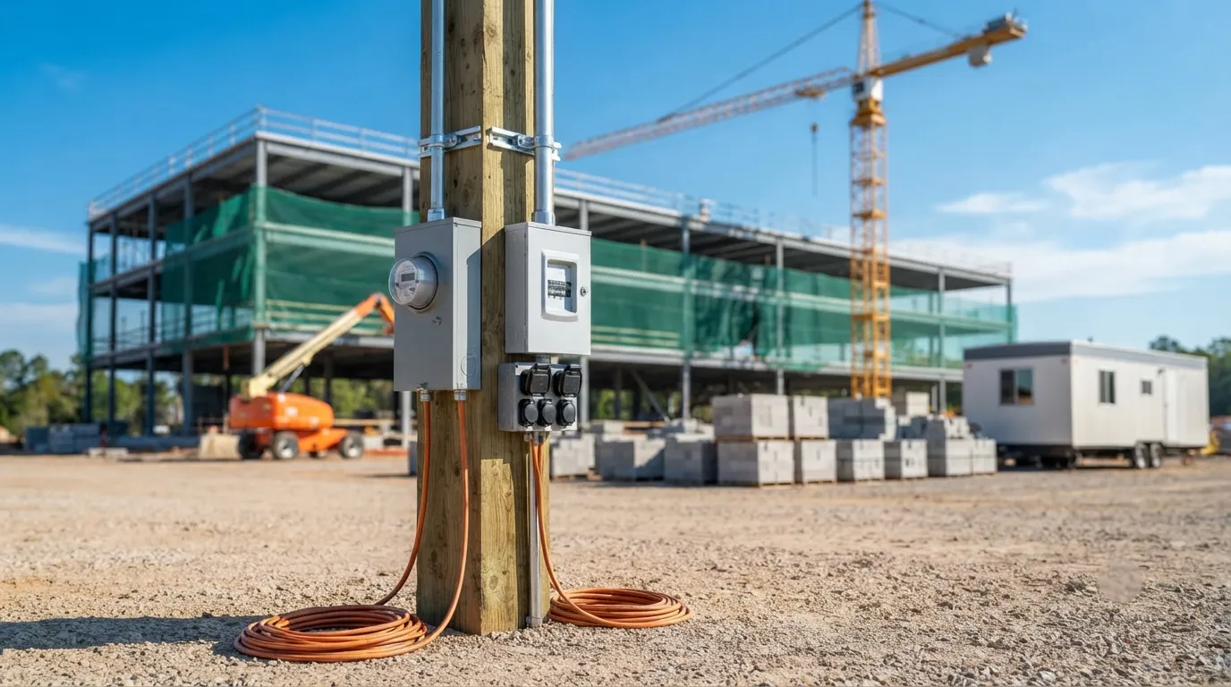 Temporary Power Pole in Chesapeake, VA